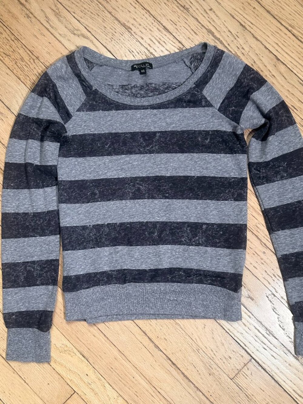 Nollie Long Sleeve Grey Striped Shirt Size XS - Picture 3 of 7